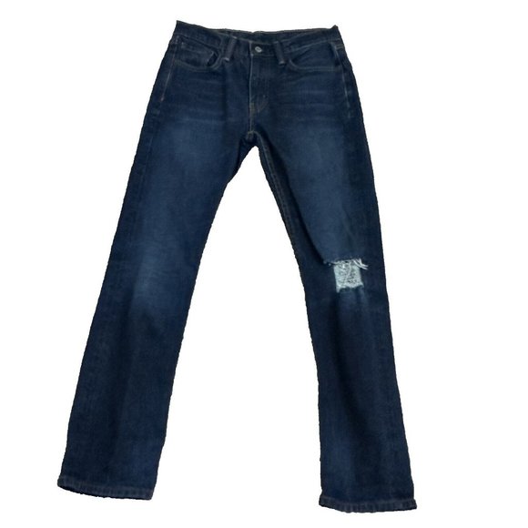 Levi's Men's 514 Distressed Straight Leg Stretch Denim Jeans Egypt 30x30* Blue - Picture 1 of 8